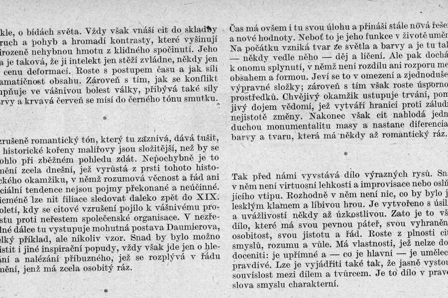 Z časopisu: Blok, časopis pro umění, ročník II, č. 1, Brno 1947, Blok Informace o kulturní práci, s. 4